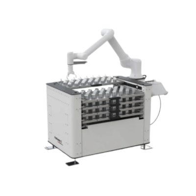 Manufacturing line with automated robotic handling